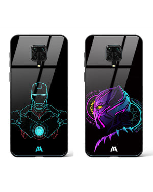 Black Panther Fluroflare Arc Reactor Glass Case Phone Cover Combo (Xiaomi)