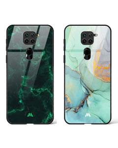 Green Marble Healing Energy Glass Case Phone Cover Combo (Xiaomi)