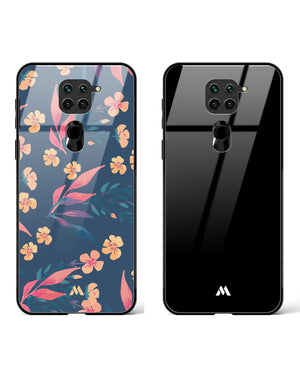 All Black Midnight Daisies Glass Case Phone Cover Combo (Xiaomi)