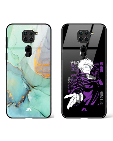 Jujutsu Gojo Green Marble Glass Case Phone Cover Combo-(Xiaomi)