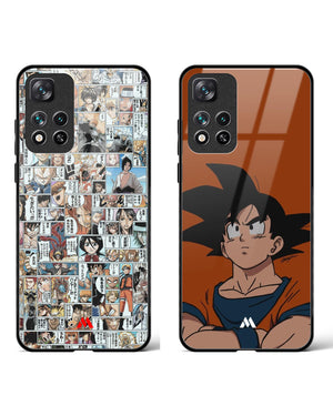 Dragon Ball Goku Manga Overload Glass Case Phone Cover Combo-(Xiaomi)