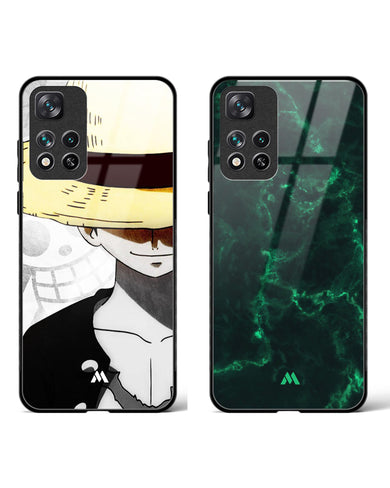 Healing Energy Marble Strawhats Glass Case Phone Cover Combo-(Xiaomi)