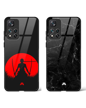 Marquina Black One-Piece Zoro Glass Case Phone Cover Combo-(Xiaomi)