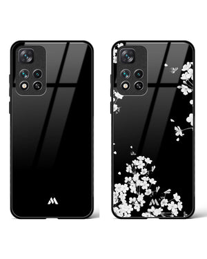 Dahlias Midnight All Black Glass Case Phone Cover Combo-(Xiaomi)