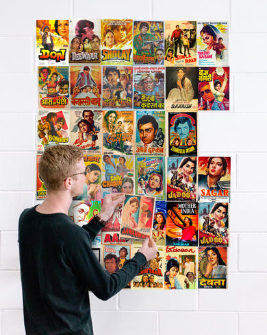 Vintage Bollywood Poster Collage