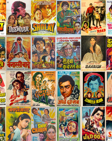 Vintage Bollywood Poster-Collage