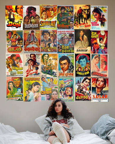 Vintage Bollywood Poster-Collage