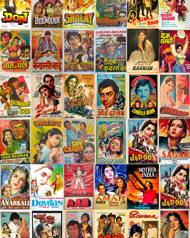 Vintage Bollywood Poster-Collage