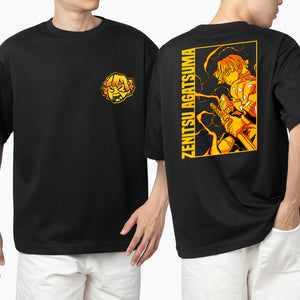 Demon Slayer-Zenitsu Thunder God Unisex Oversized T-Shirt
