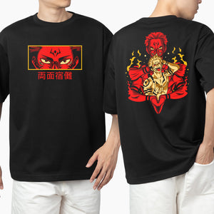 Jujutsu Kaisen-Sukuna Dual Nature Unisex Oversized T-Shirt
