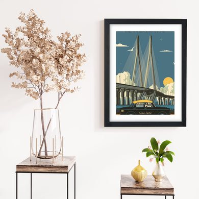 Mumbai Sea Link Art-Poster