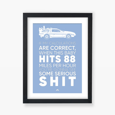 Back to the Future-Delorean Art-Poster