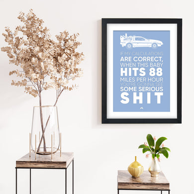 Back to the Future-Delorean Art-Poster
