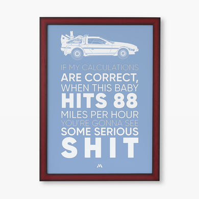 Back to the Future-Delorean Art-Poster