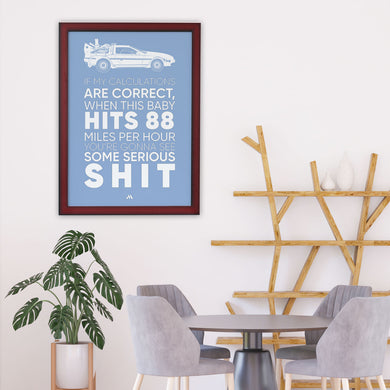 Back to the Future-Delorean Art-Poster