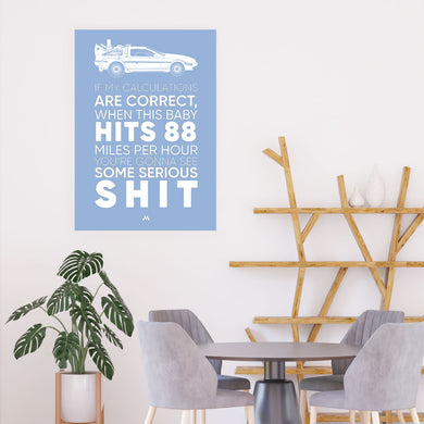 Back to the Future-Delorean Art-Poster