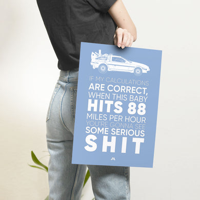 Back to the Future-Delorean Art-Poster