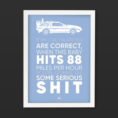 Back to the Future-Delorean Art-Poster