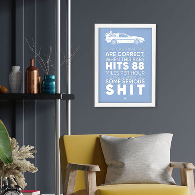 Back to the Future-Delorean Art-Poster