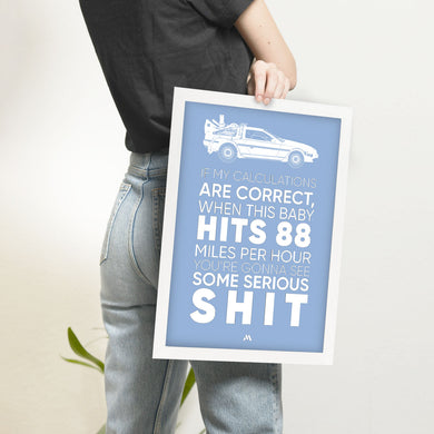 Back to the Future-Delorean Art-Poster