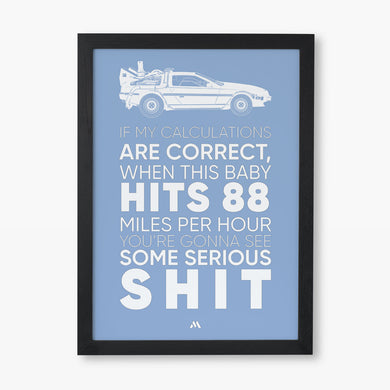 Back to the Future-Delorean Art-Poster