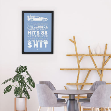 Back to the Future-Delorean Art-Poster