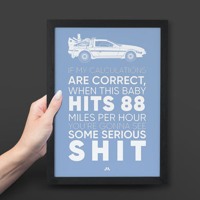 Back to the Future-Delorean Art-Poster