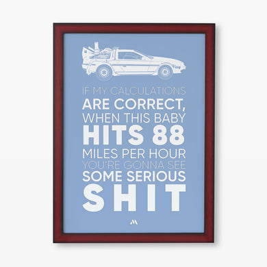 Back to the Future-Delorean Art-Poster