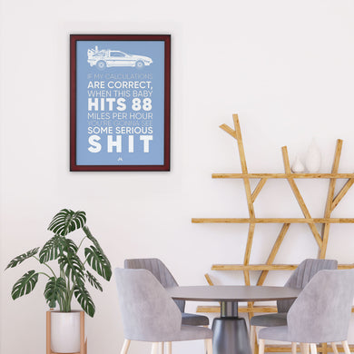 Back to the Future-Delorean Art-Poster