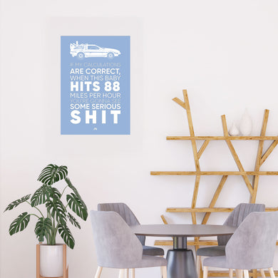 Back to the Future-Delorean Art-Poster