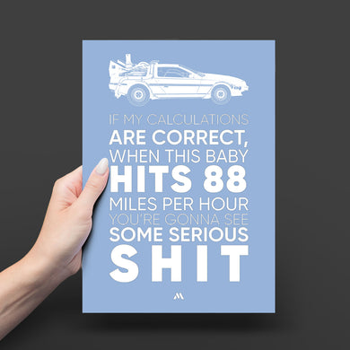 Back to the Future-Delorean Art-Poster