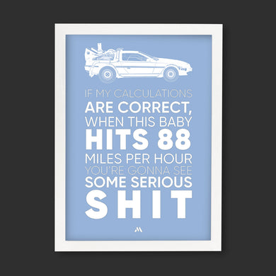 Back to the Future-Delorean Art-Poster