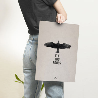 LOTR Fly You Fools Art-Poster