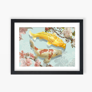 Japanese Koi Fish Art-Poster