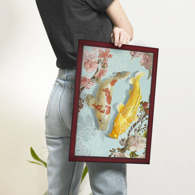 Japanese Koi Fish Art-Poster