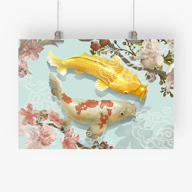 Japanese Koi Fish Art-Poster