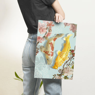 Japanese Koi Fish Art-Poster