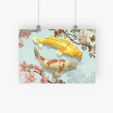 Japanese Koi Fish Art-Poster