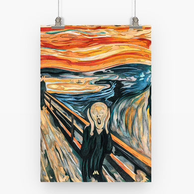 The Scream in Technicolor [Edvard Munch] Art-Poster