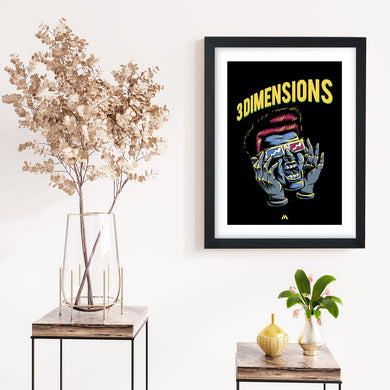 Three Dimensions Art-Poster