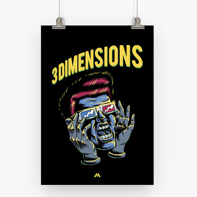 Three Dimensions Art-Poster