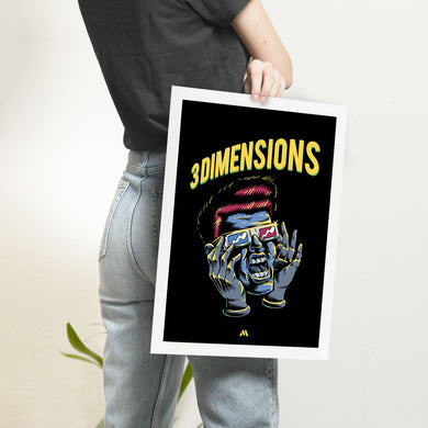 Three Dimensions Art-Poster