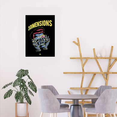 Three Dimensions Art-Poster