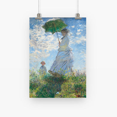 Woman with a Parasol [Claude Monet] Art-Poster