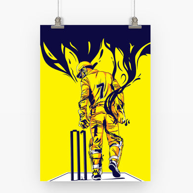 MS Dhoni Greatest Finisher Art-Poster