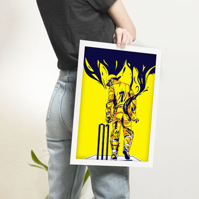 MS Dhoni Greatest Finisher Art-Poster