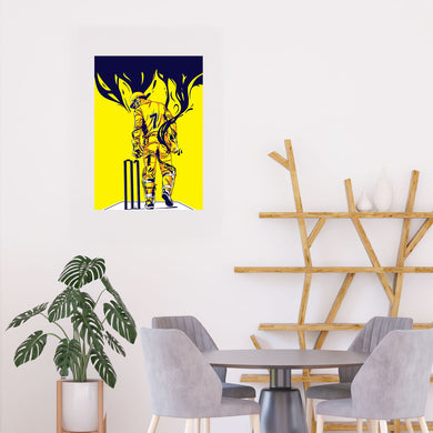 MS Dhoni Greatest Finisher Art-Poster