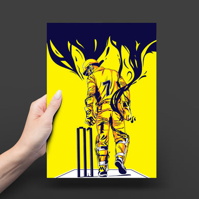 MS Dhoni Greatest Finisher Art-Poster