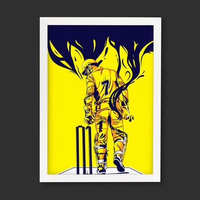 MS Dhoni Greatest Finisher Art-Poster