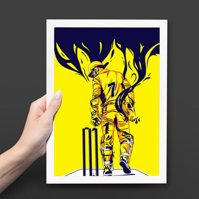 MS Dhoni Greatest Finisher Art-Poster